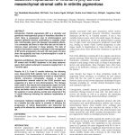 Retinitis-Pigmentosa (MJM) Subtenon implantation of wharton’s jelly-derived mesenchymal stromal cells in retinitis pigmentosa