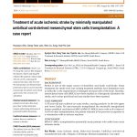 WJSC-13-1151 Treatment of acute ischemic stroke by minimally manipulated umbilical cord-derived mesenchymal stem cells transplantation: A case report